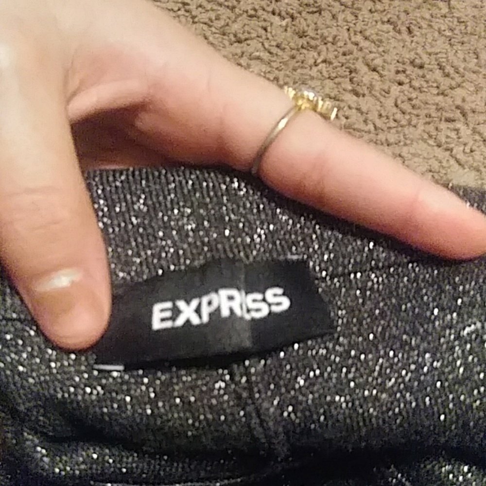 Woman gray sparkling leggings - Picture 4 of 4